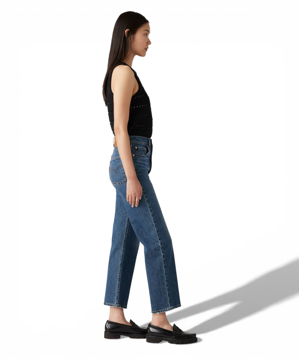 Jeans Levi's Ribcage Straight Vita Alta alla Caviglia