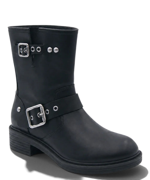 Stivaletti ASH Flame Lily Moto Bootie in Pelle con Fibbie