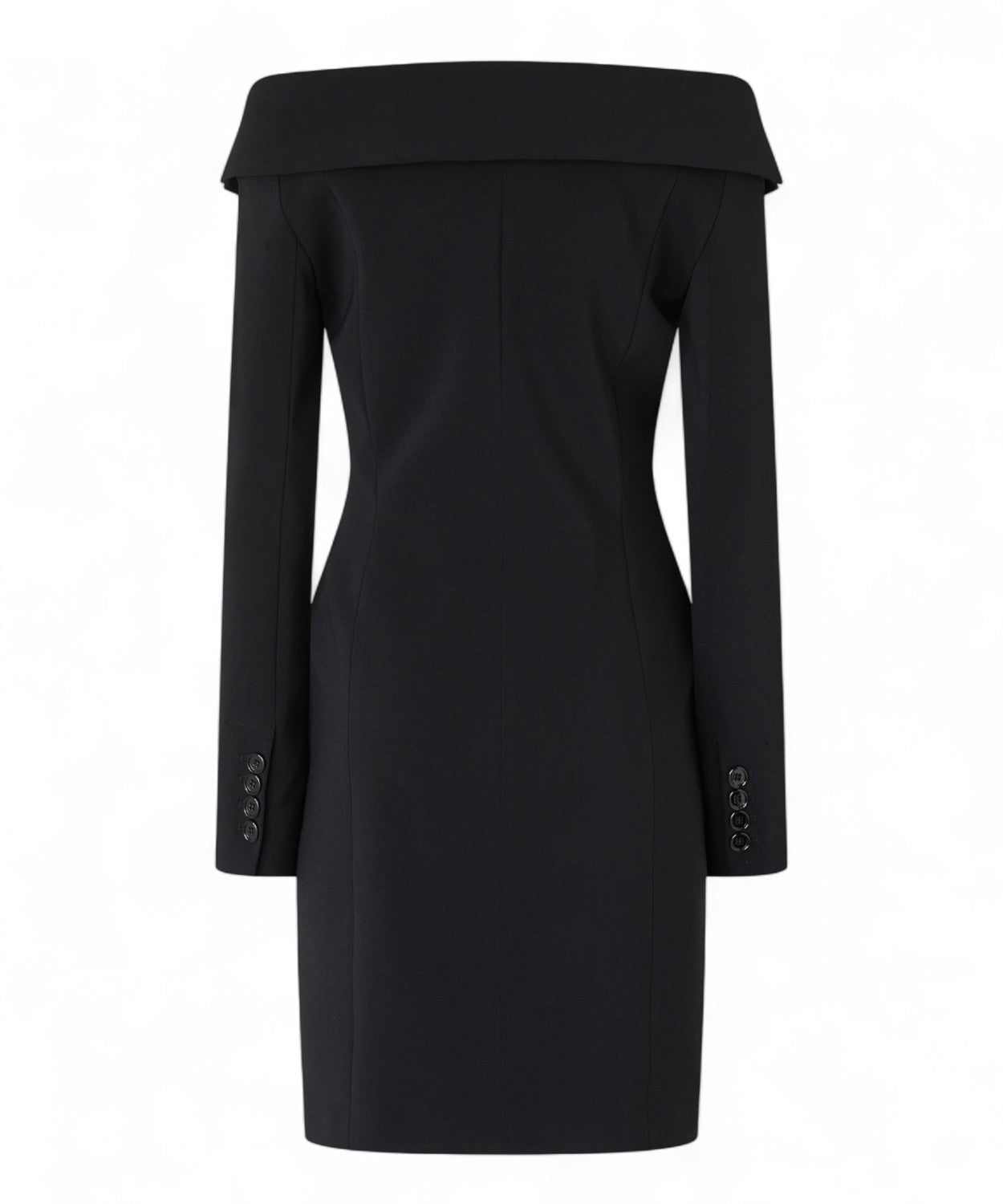 Vestito Pinko Stile Blazer in Crêpe Stretch con Scollo Off-Shoulder-Pinko-Abiti-Vittorio Citro Boutique