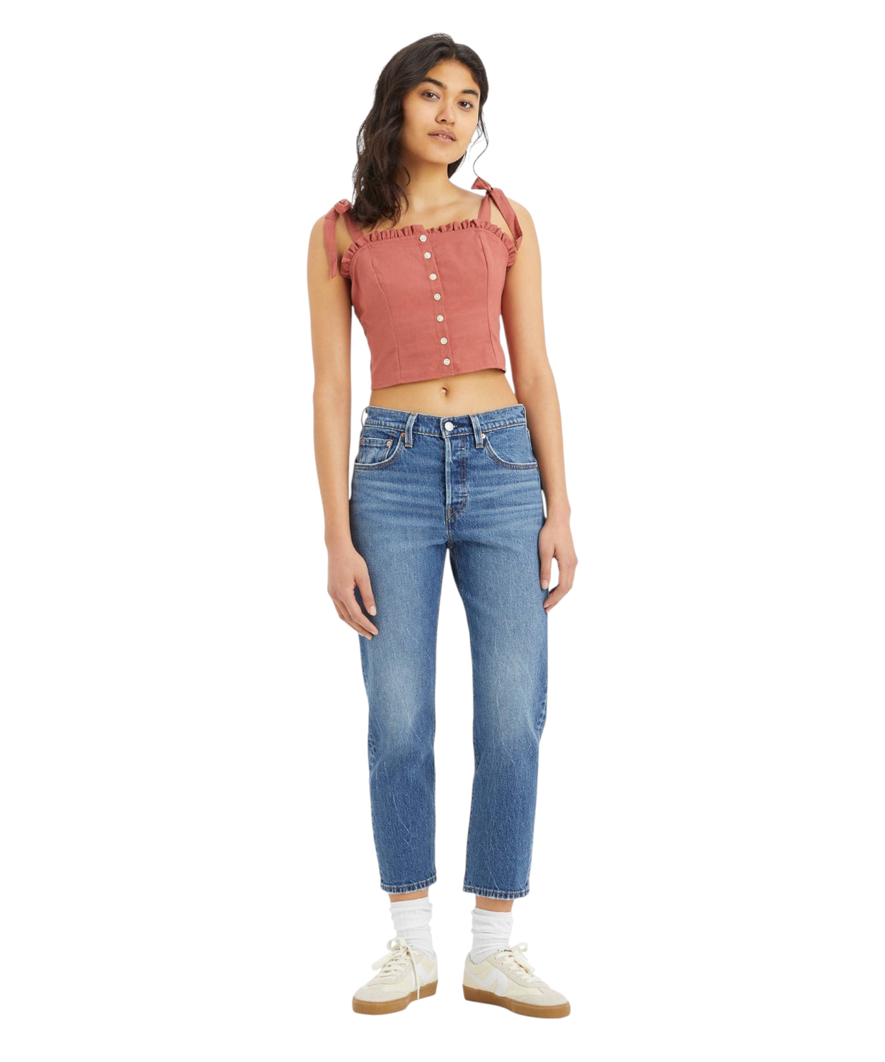 Levi's 501® Crop Jeans Alta Vita con Stretch