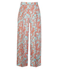 Pantaloni cropped in pura seta fantasia astratta Beatrice B-Beatrice B-Pantaloni-Vittorio Citro Boutique
