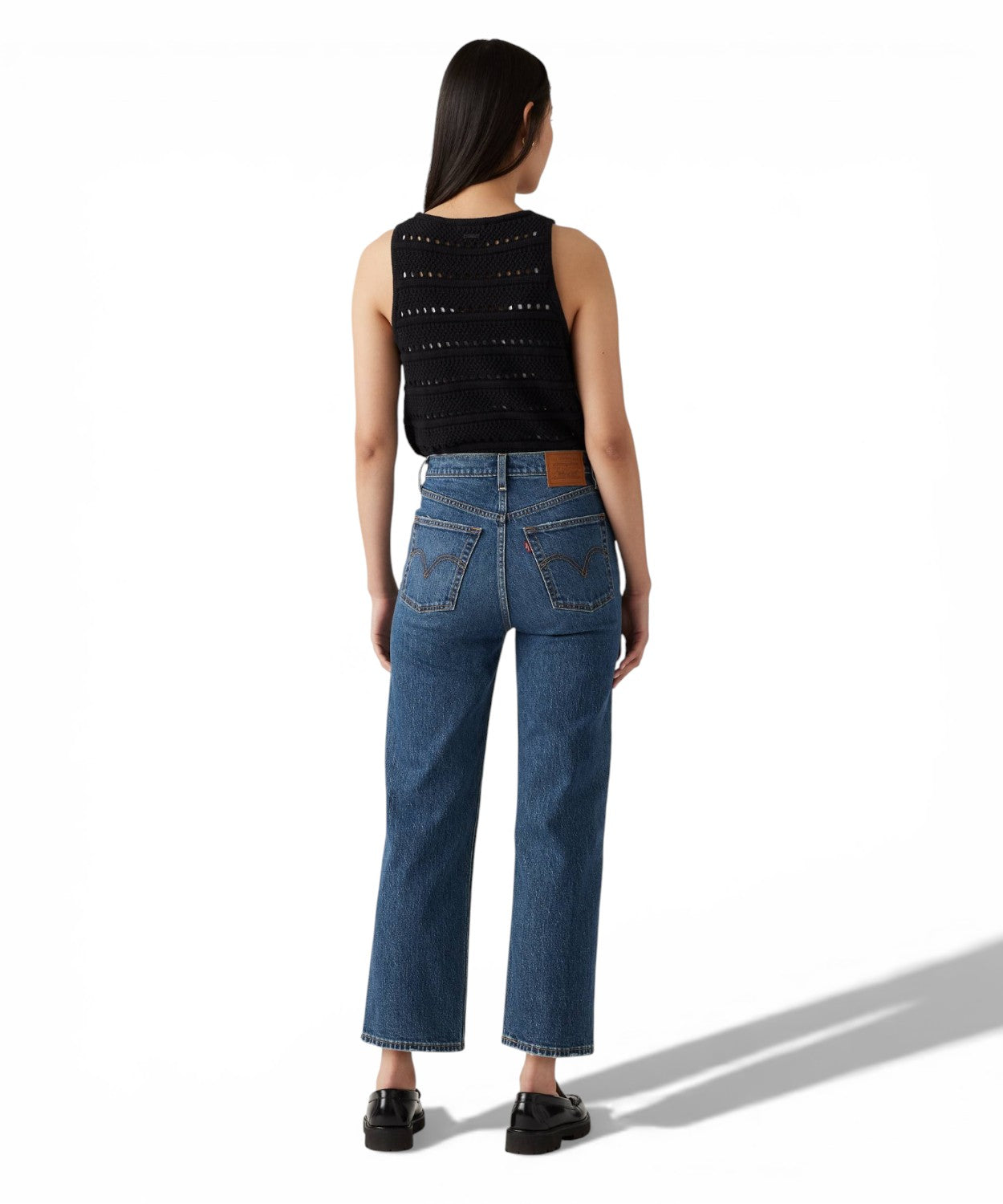 Jeans Levi's Ribcage Straight Vita Alta alla Caviglia