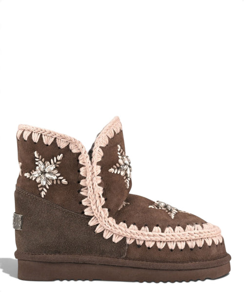 Kozaki damskie Mou Eskimo 18 Wool Stars & Rhinestones z owczej skóry owczej