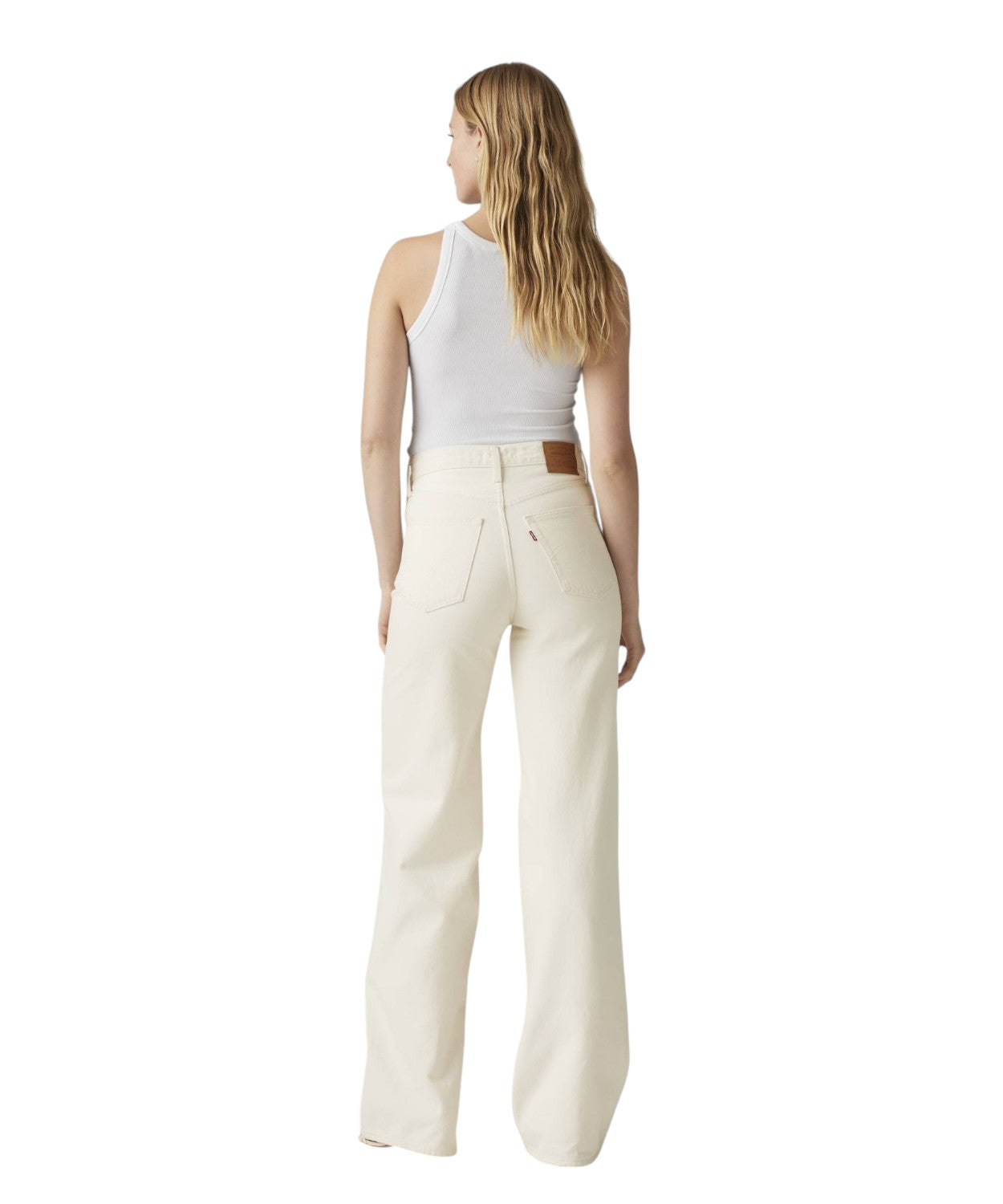 Jeans Wide Leg a Vita Altissima per Donna