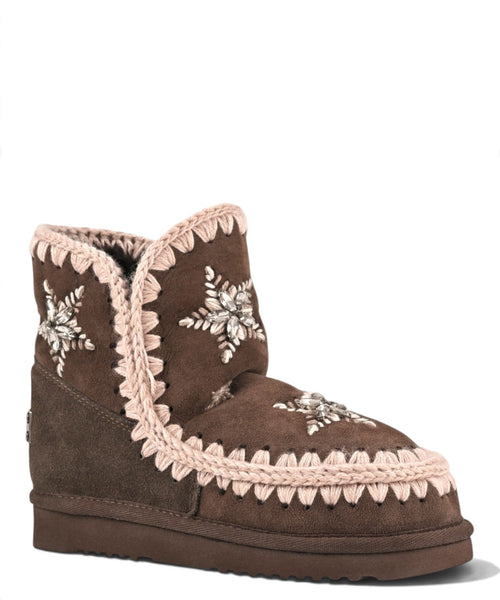 Kozaki damskie Mou Eskimo 18 Wool Stars & Rhinestones z owczej skóry owczej