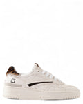 Sneakers Torneo Pure Pop White-Leopard in Pelle con Dettaglio Animalier-D.A.T.E.-Sneakers-Vittorio Citro Boutique