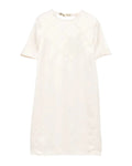 Abito corto beige con placca logo e maniche corte-Twinset-Abiti-Vittorio Citro Boutique