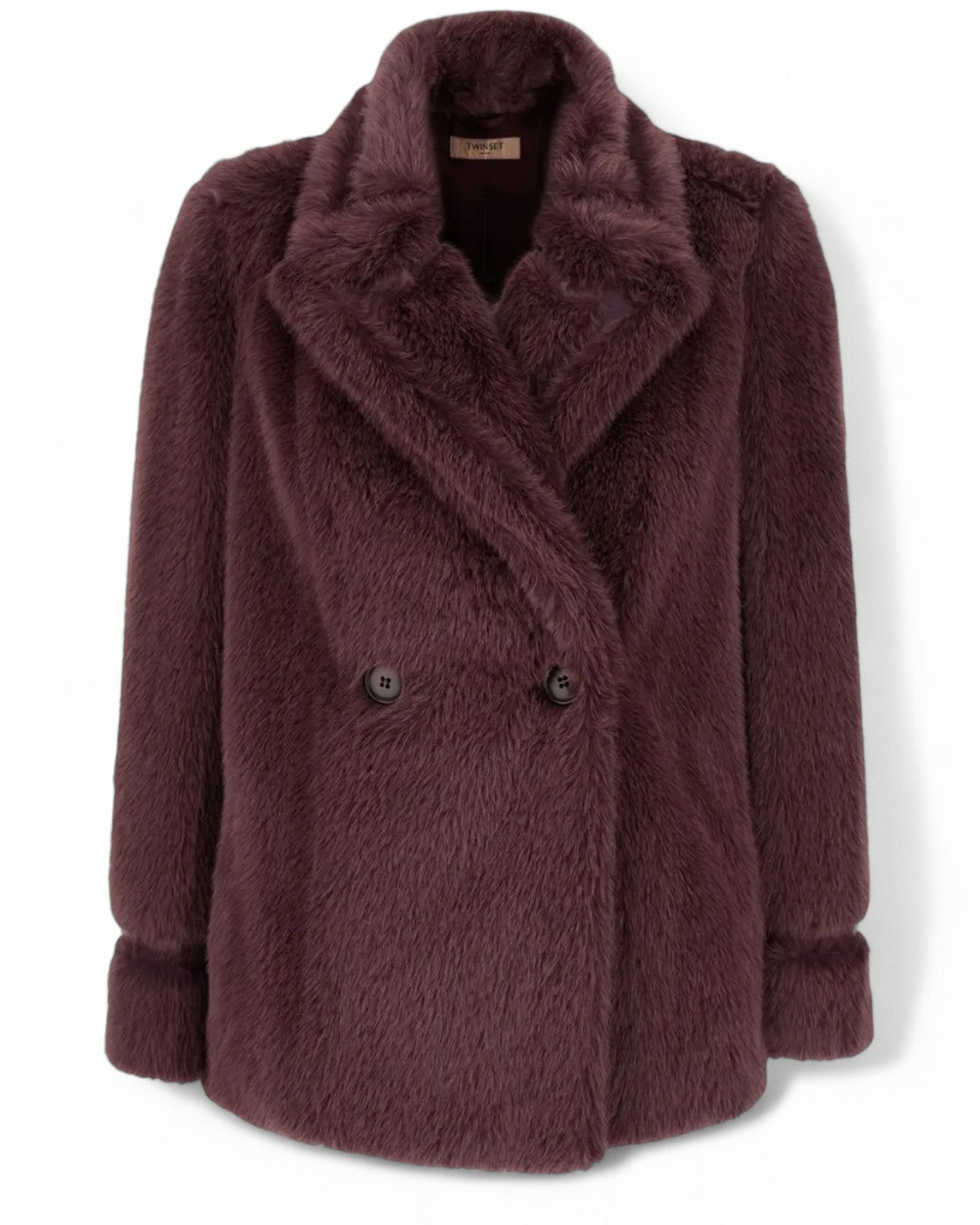 Twinset Women's Double-breasted Faux Fur Jacket