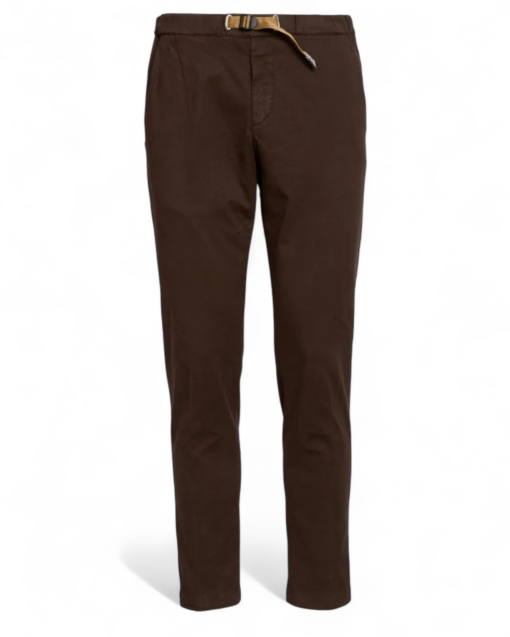 Pantaloni con vita elasticizzata e chiusura con fibbia-WHITE SAND-Pantaloni-Vittorio Citro Boutique