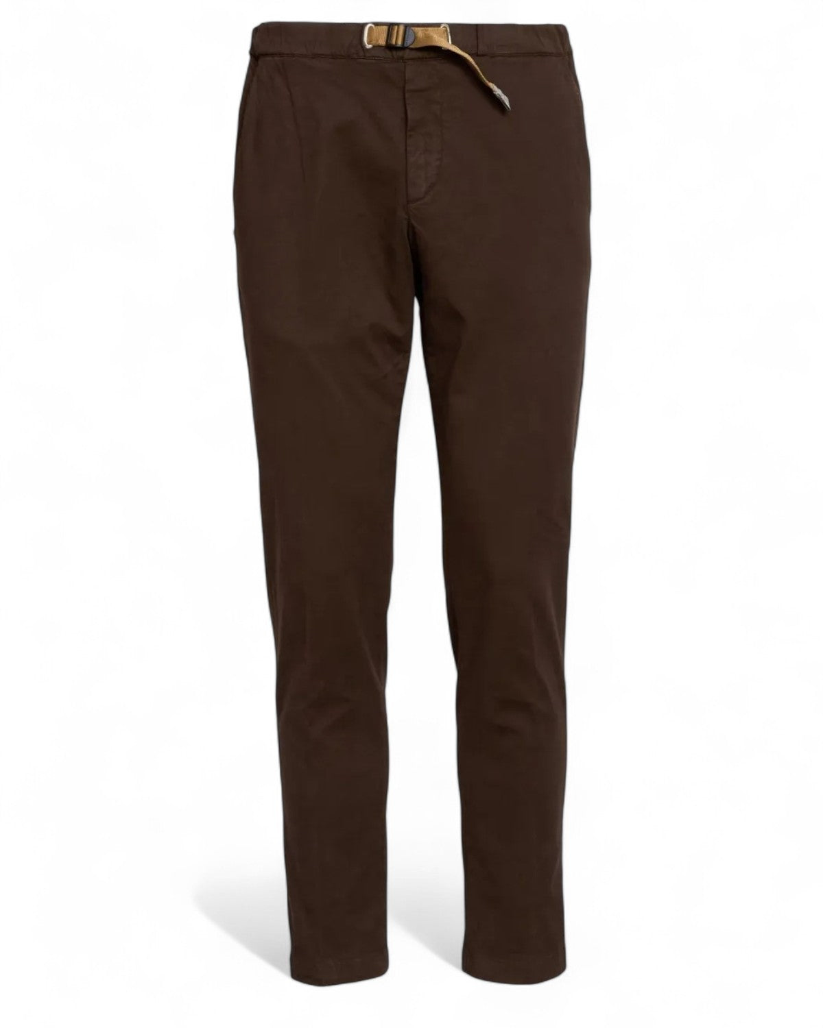 Pantaloni con vita elasticizzata e chiusura con fibbia-WHITE SAND-Pantaloni-Vittorio Citro Boutique