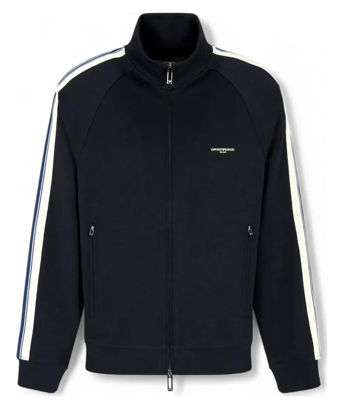 Felpa Full Zip ASV – Jersey con Bande a Contrasto-Emporio Armani-Felpe-Vittorio Citro Boutique