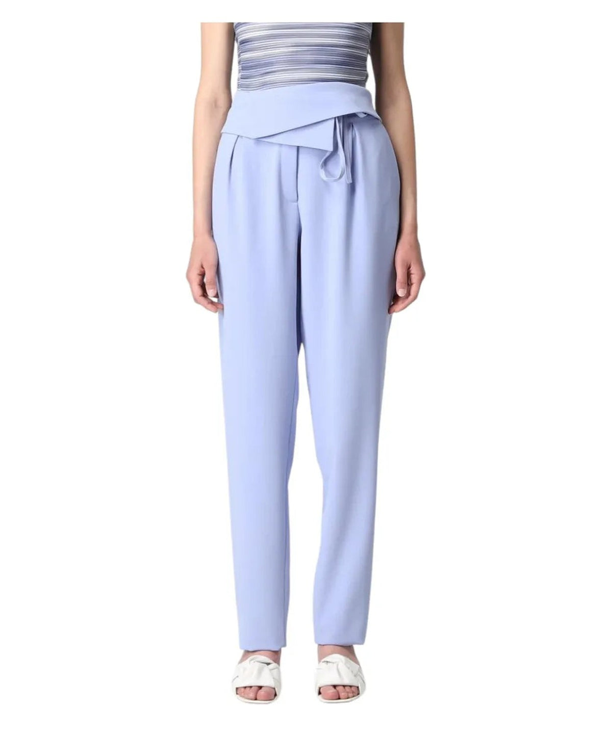 Pantaloni in Crepe con Cintura a Nastro-Emporio Armani-Pantaloni-Vittorio Citro Boutique