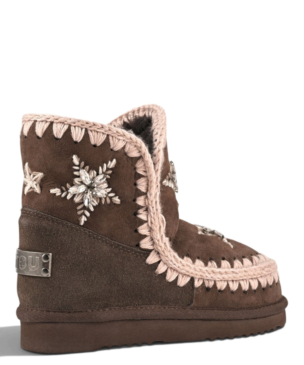Kozaki damskie Mou Eskimo 18 Wool Stars & Rhinestones z owczej skóry owczej