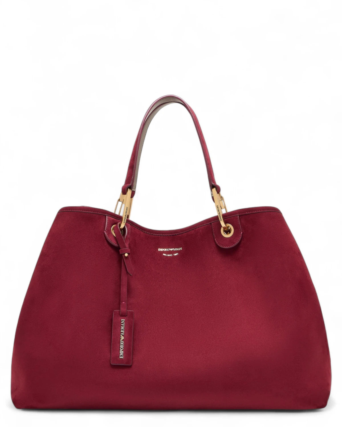 Borsa MyEA Grande in Simil Suede Rossa-Emporio Armani-Borse a spalla-Vittorio Citro Boutique