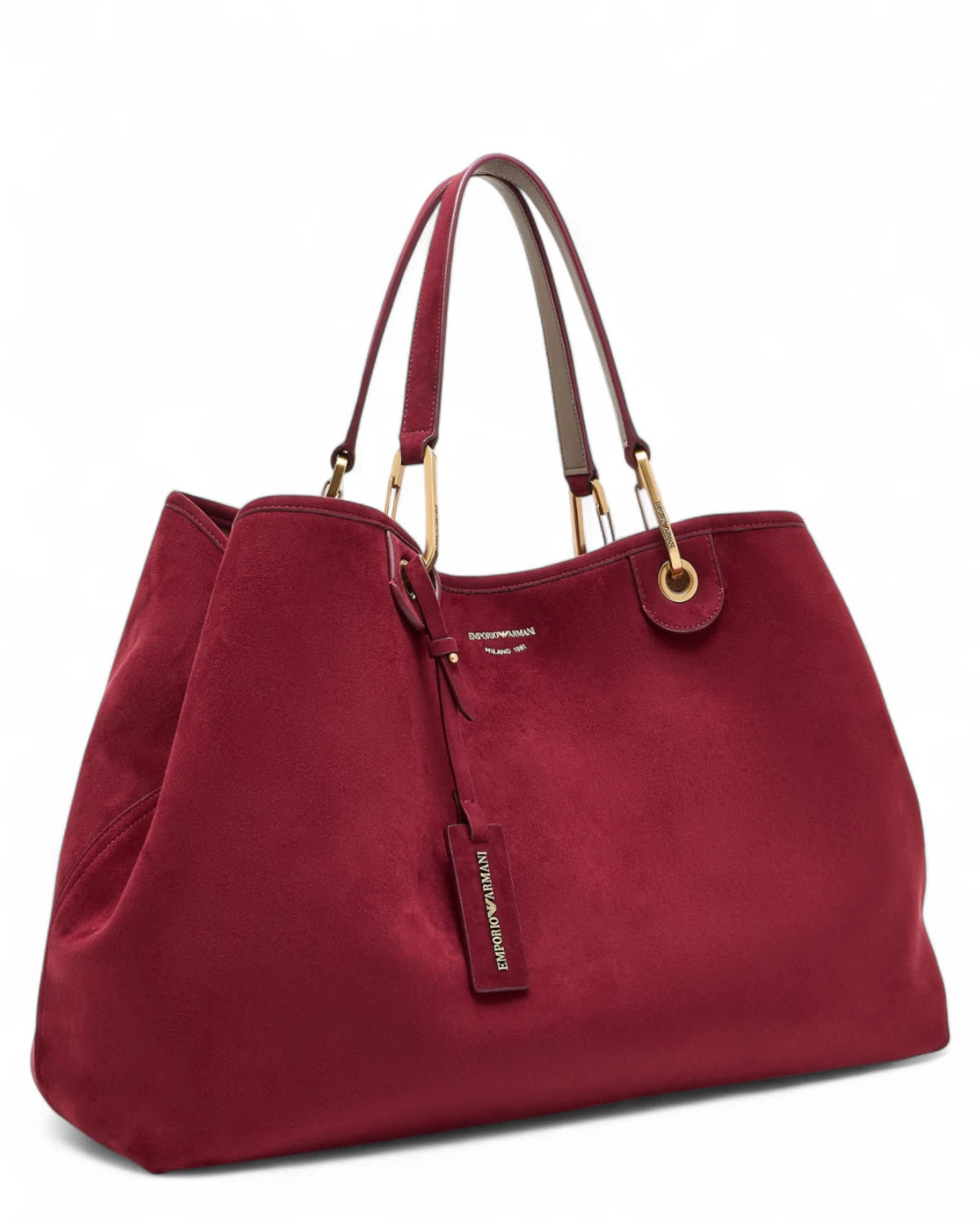 Borsa MyEA Grande in Simil Suede Rossa-Emporio Armani-Borse a spalla-Vittorio Citro Boutique