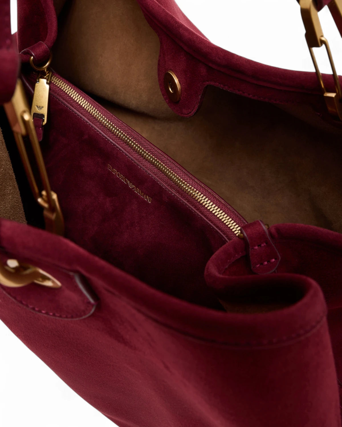Borsa MyEA Grande in Simil Suede Rossa-Emporio Armani-Borse a spalla-Vittorio Citro Boutique