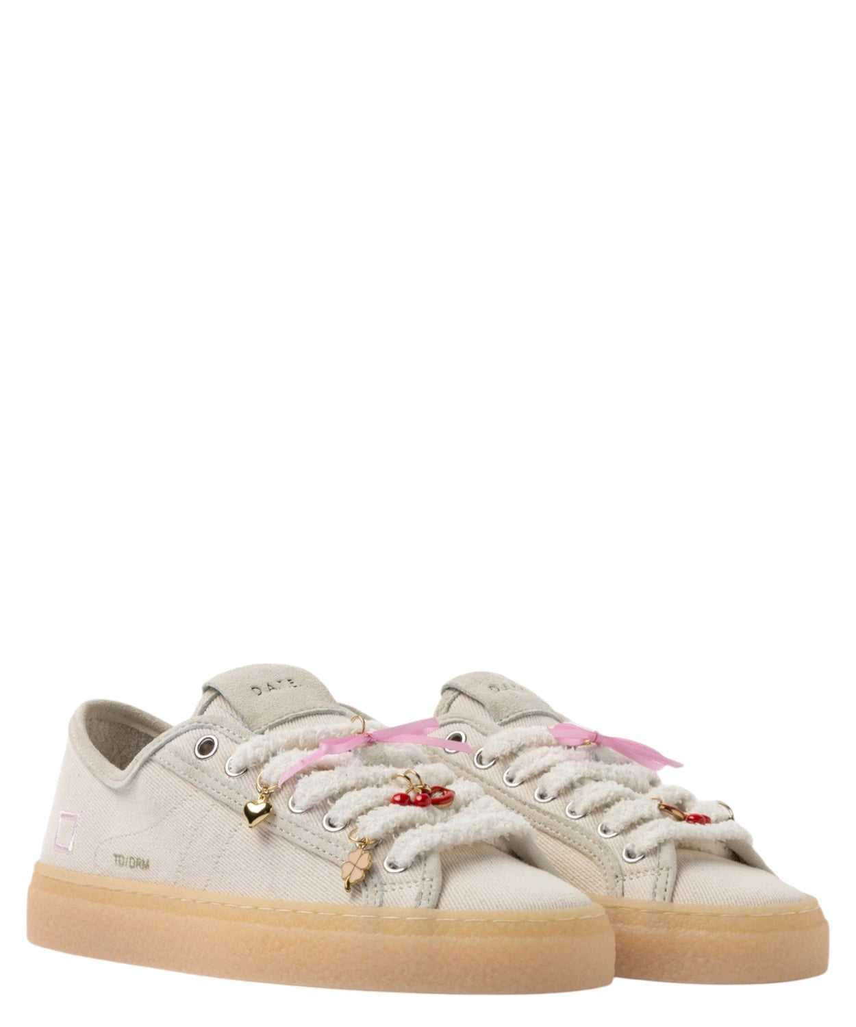 Sneakers D.A.T.E. Tender Dream Ivory con Lacci Charms