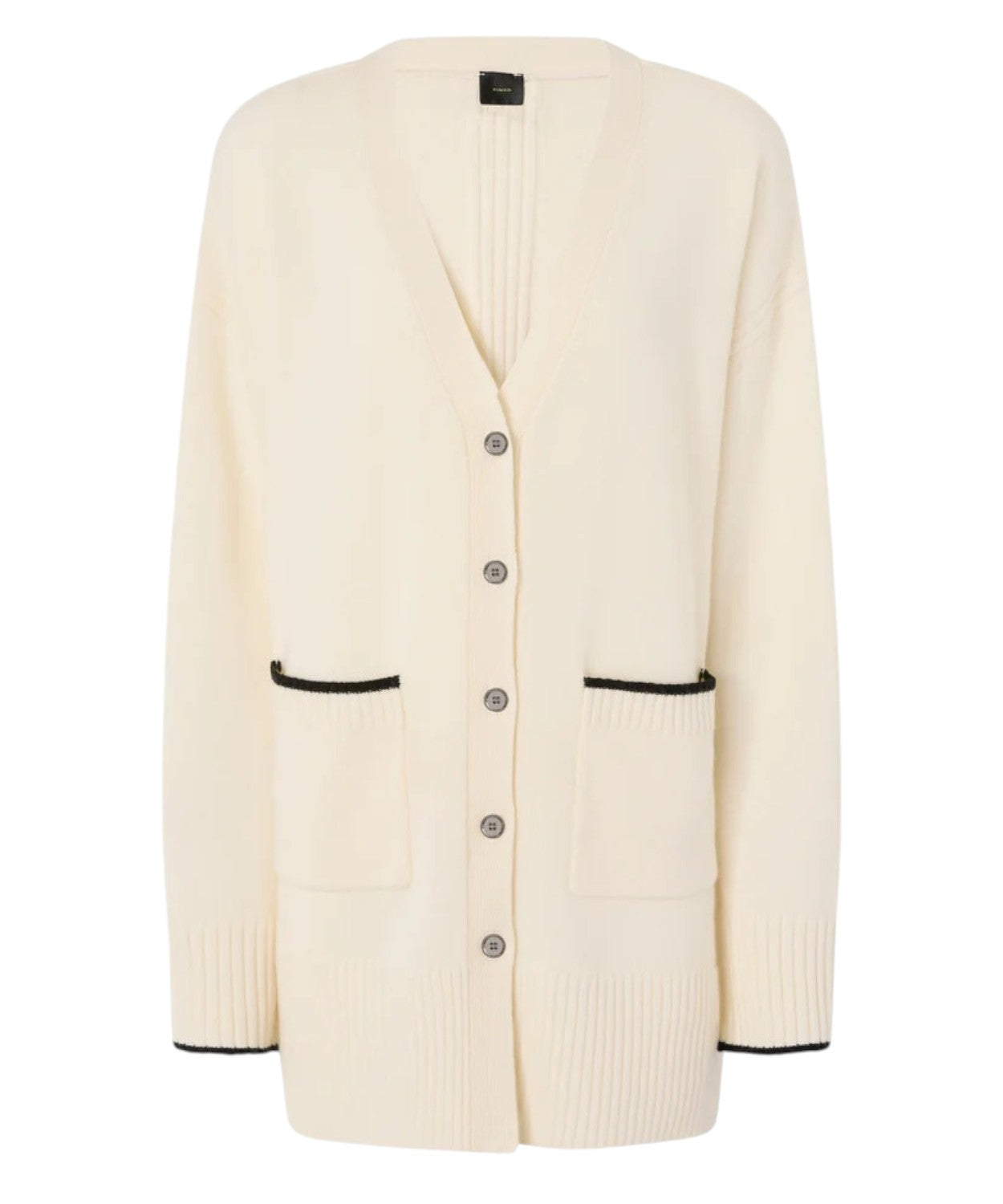 PINKO Cardigan Lungo Misto Cashmere con Scollo a V