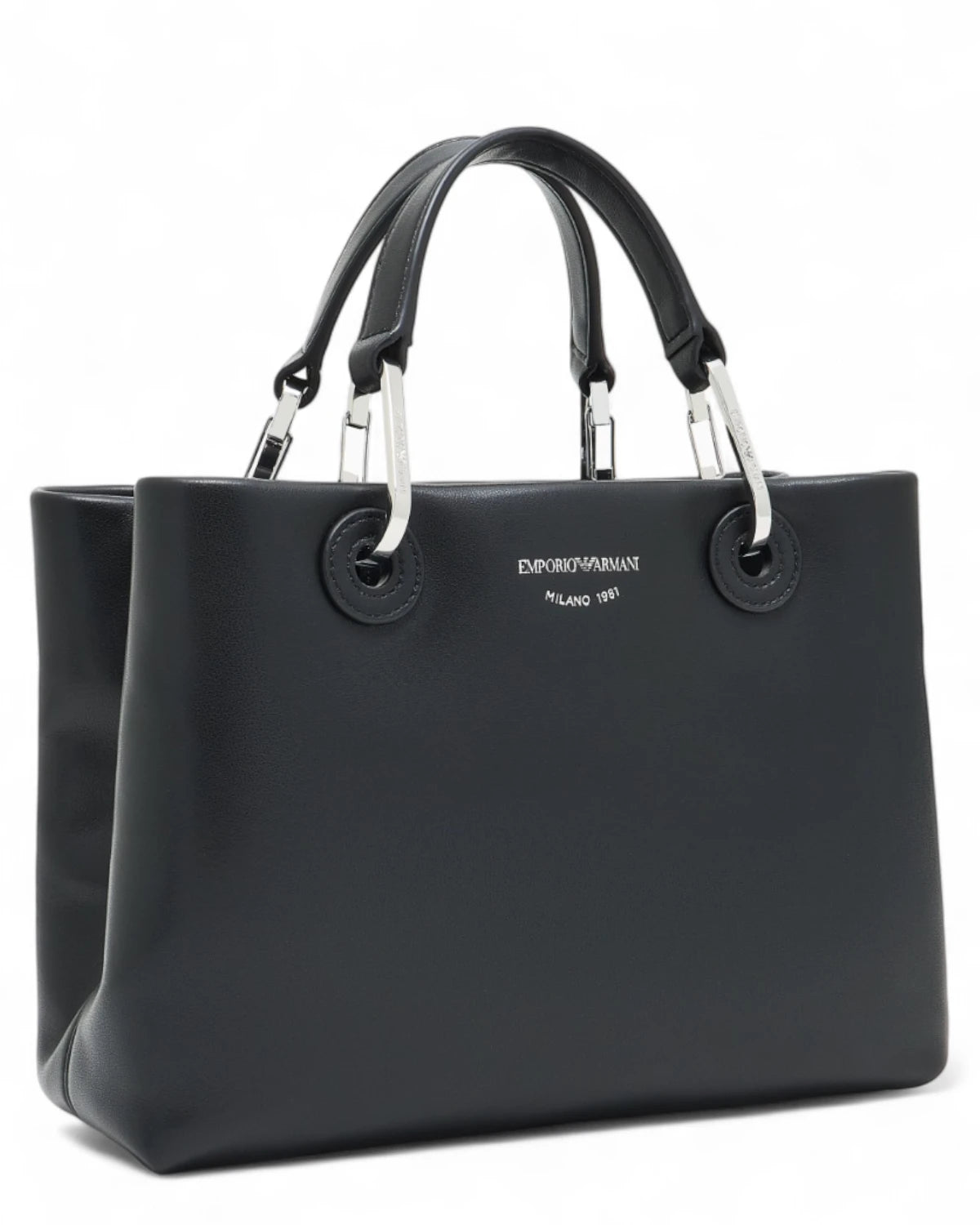 Borsa MyEA Shopper Piccola in Nappa Nera-Emporio Armani-Borse a mano-Vittorio Citro Boutique