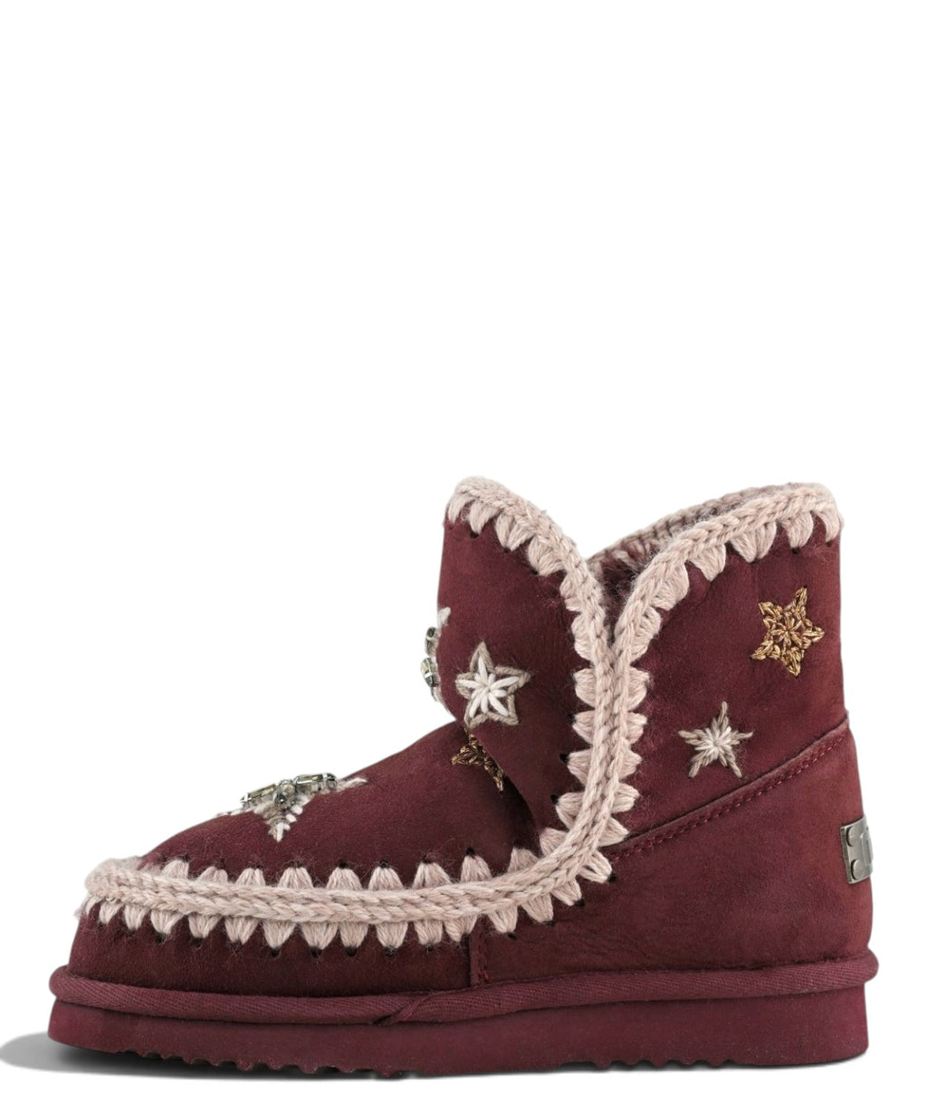 Ботуши Mou Eskimo 18 Wool Stars & Rhinestones за жени от овча кожа