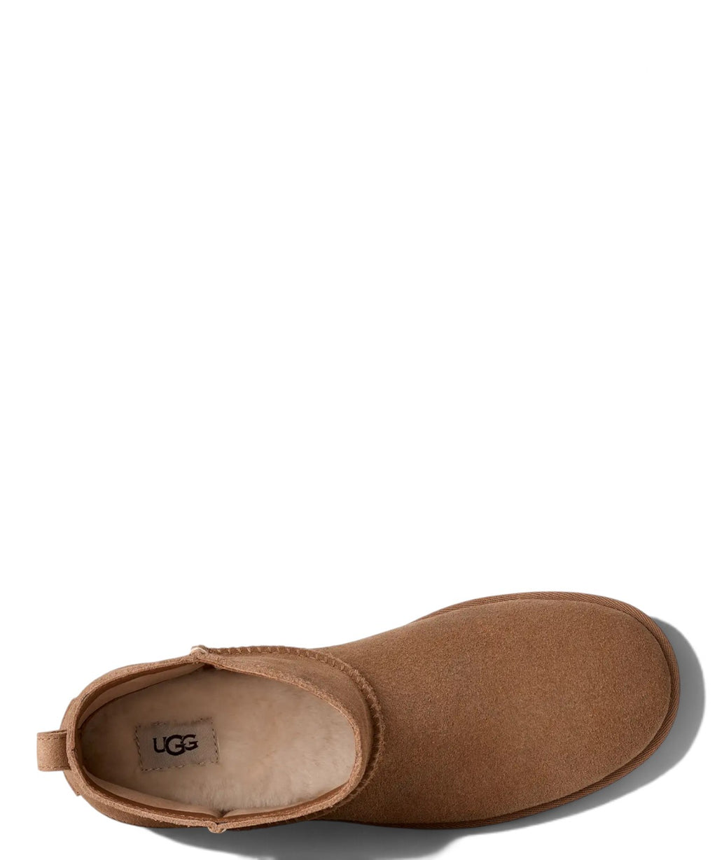 Botas UGG para mujer Classic Mini Deconstructed de piel sin forro