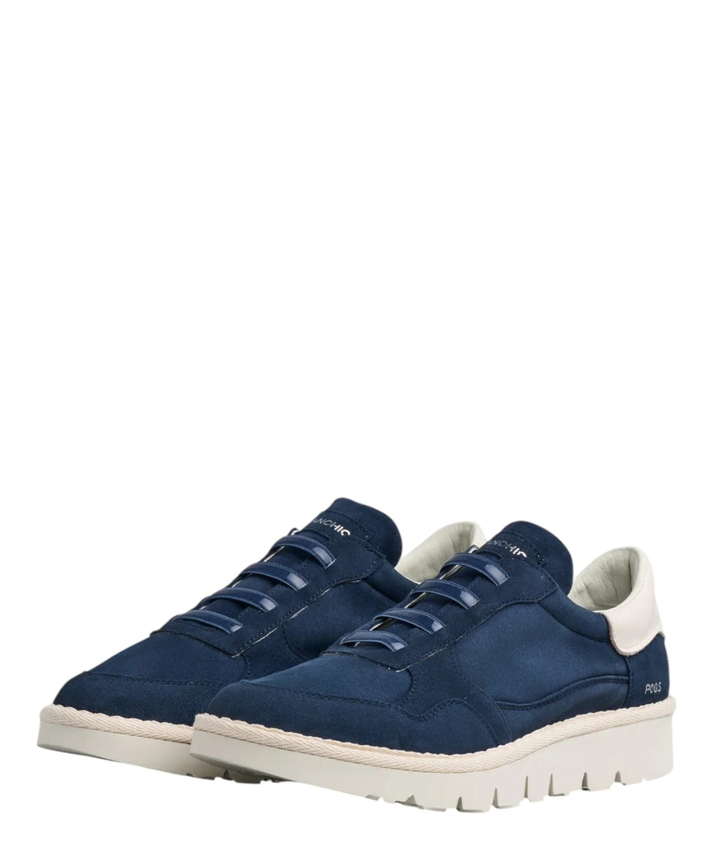Slip-On Uomo P005 Camoscio Blu Notte Sneakers