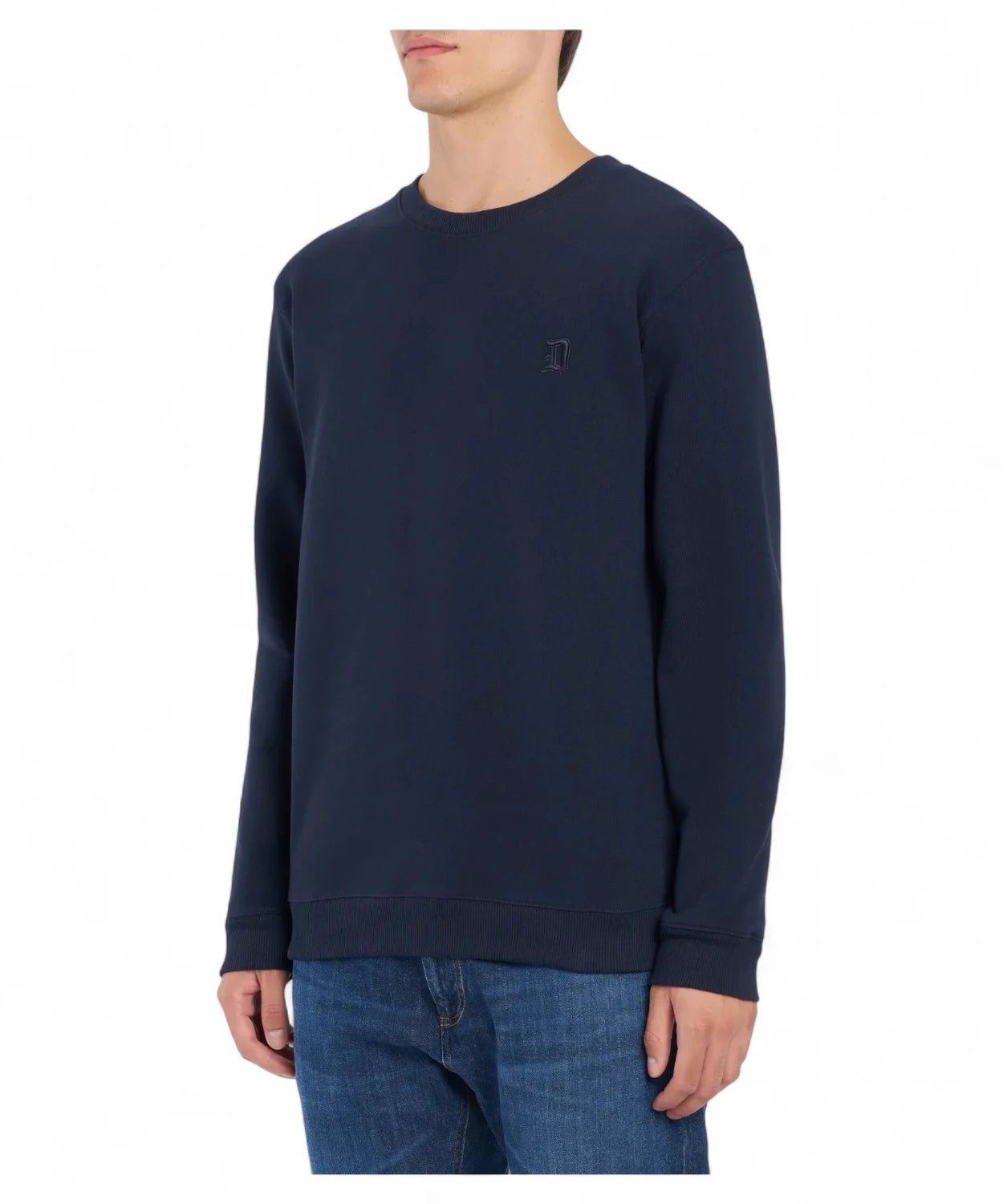 Felpa girocollo in cotone con logo ricamato Dondup-Dondup-Felpe-Vittorio Citro Boutique