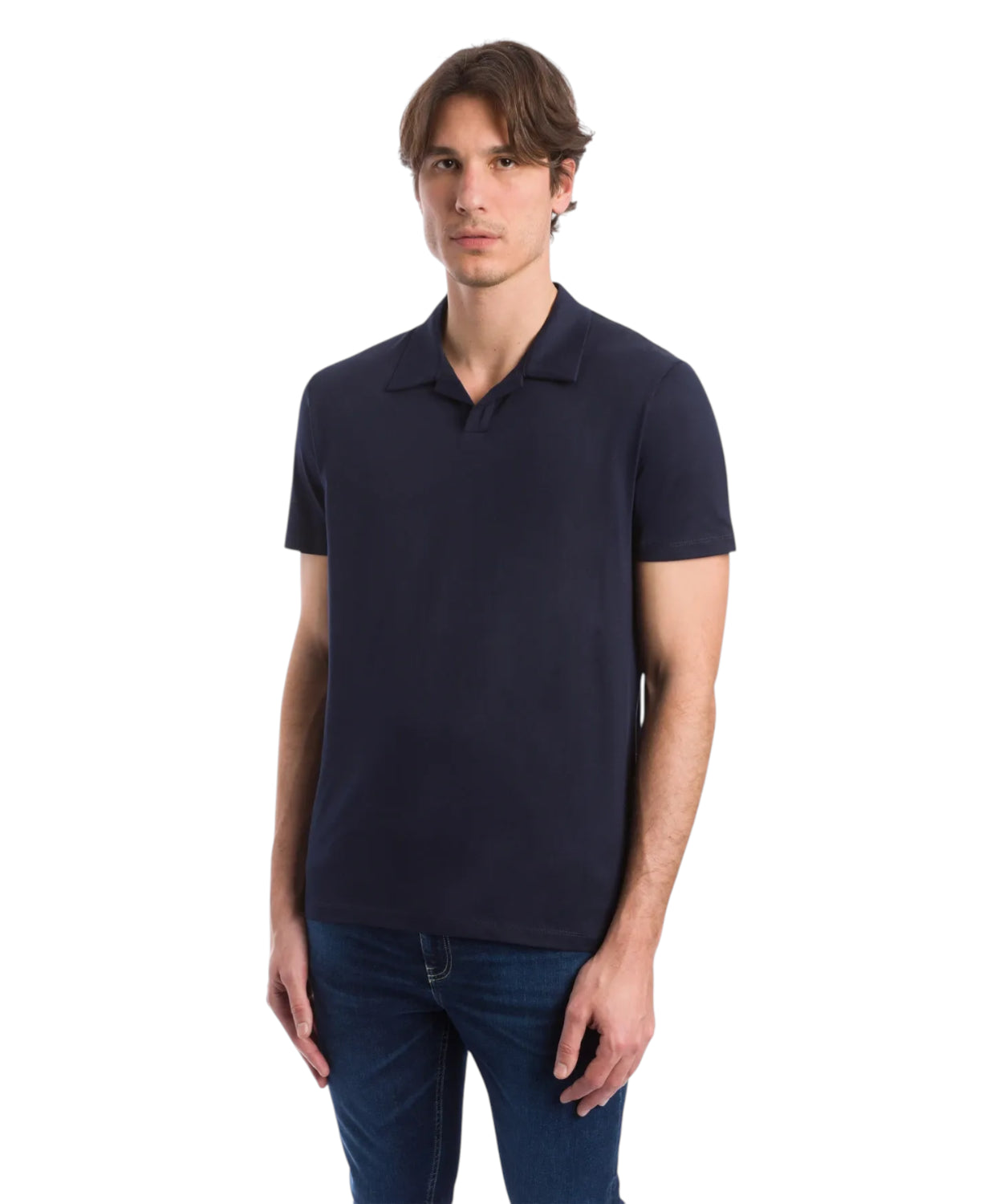 Dondup Polo Uomo Regular Fit in Jersey con D Logo Ricamato