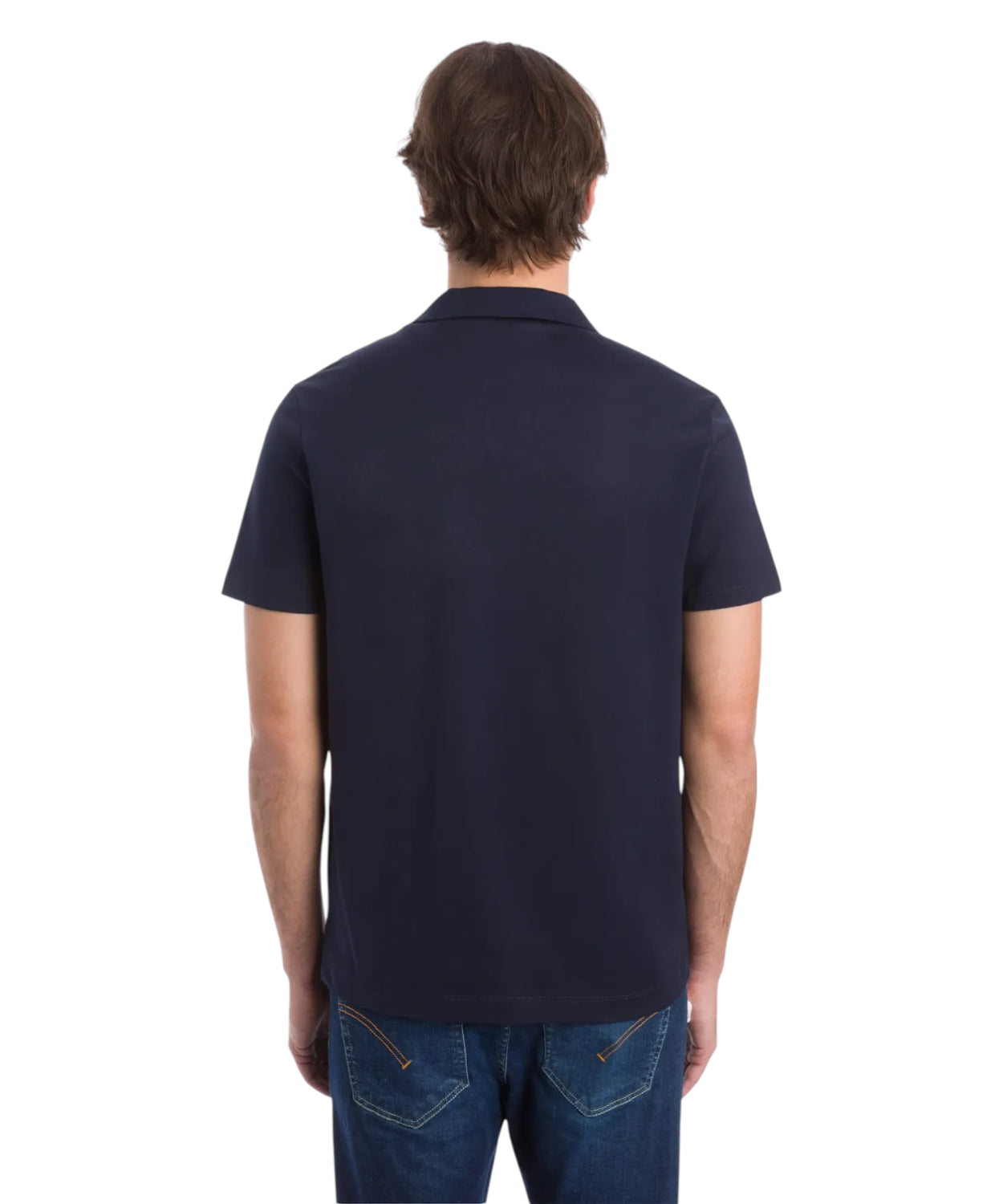 Dondup Polo Uomo Regular Fit in Jersey con D Logo Ricamato