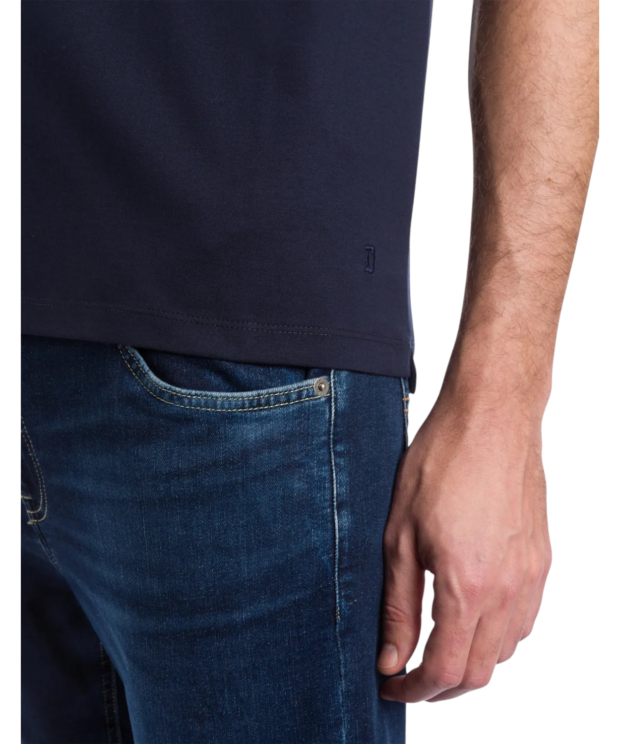 Dondup Polo Uomo Regular Fit in Jersey con D Logo Ricamato