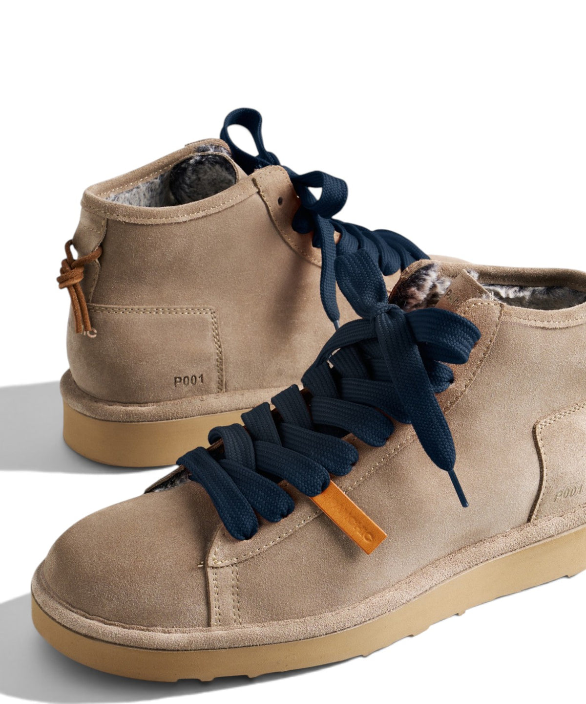 Polacchino Uomo P001 in Camoscio e Faux Fur