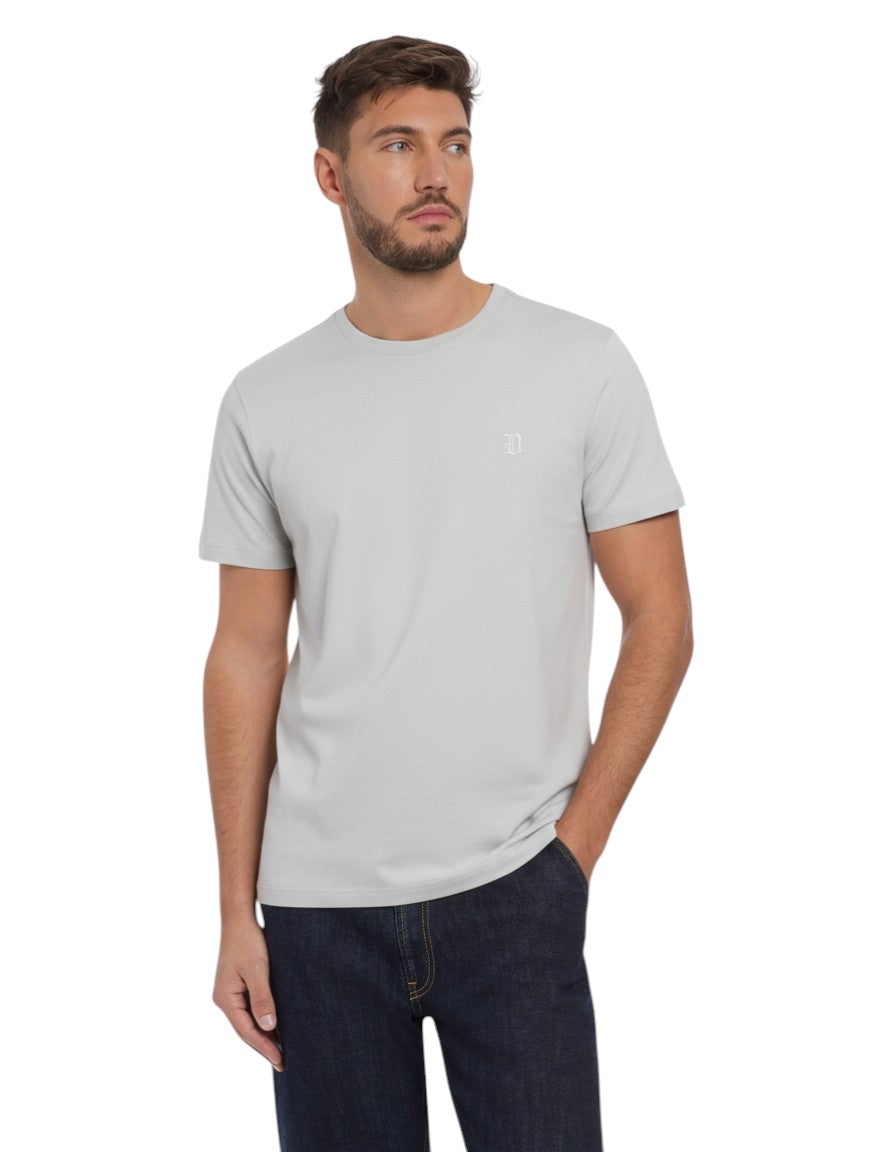 T-shirt girocollo cotone Dondup con logo ricamato