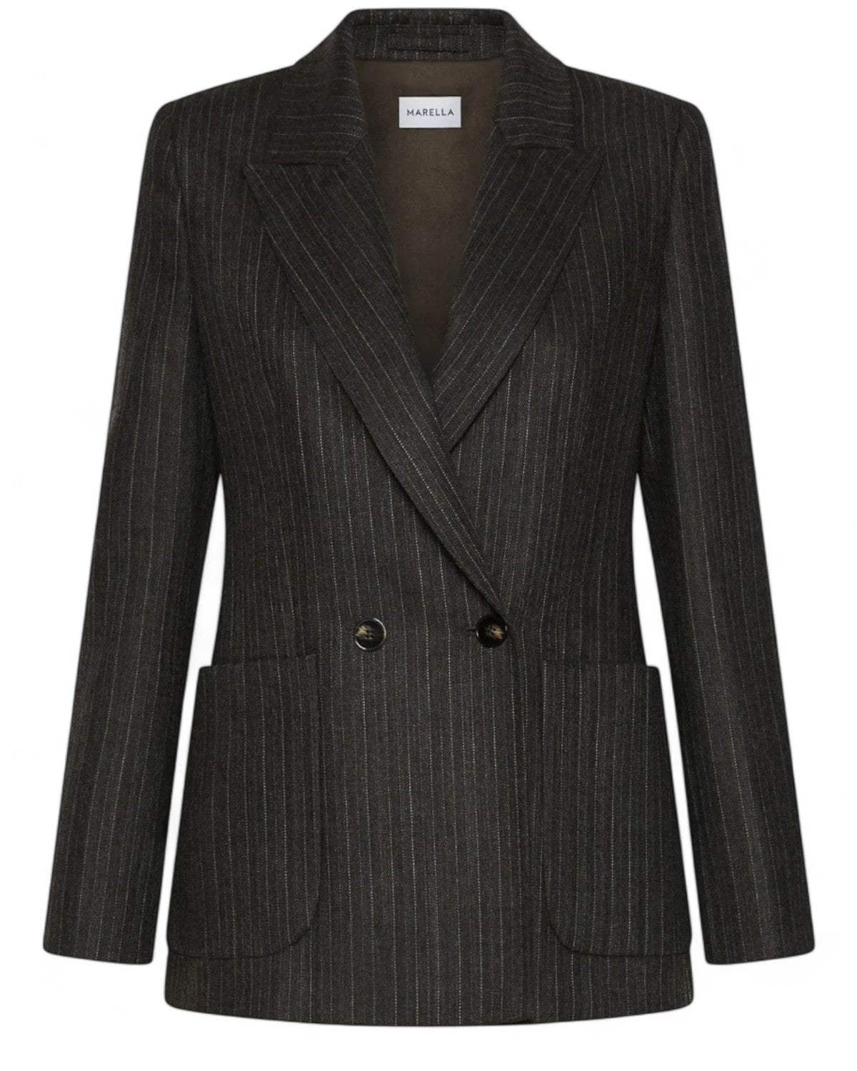 Blazer doppiopetto in pura lana vergine con rever classico-Marella-Giacche-Vittorio Citro Boutique