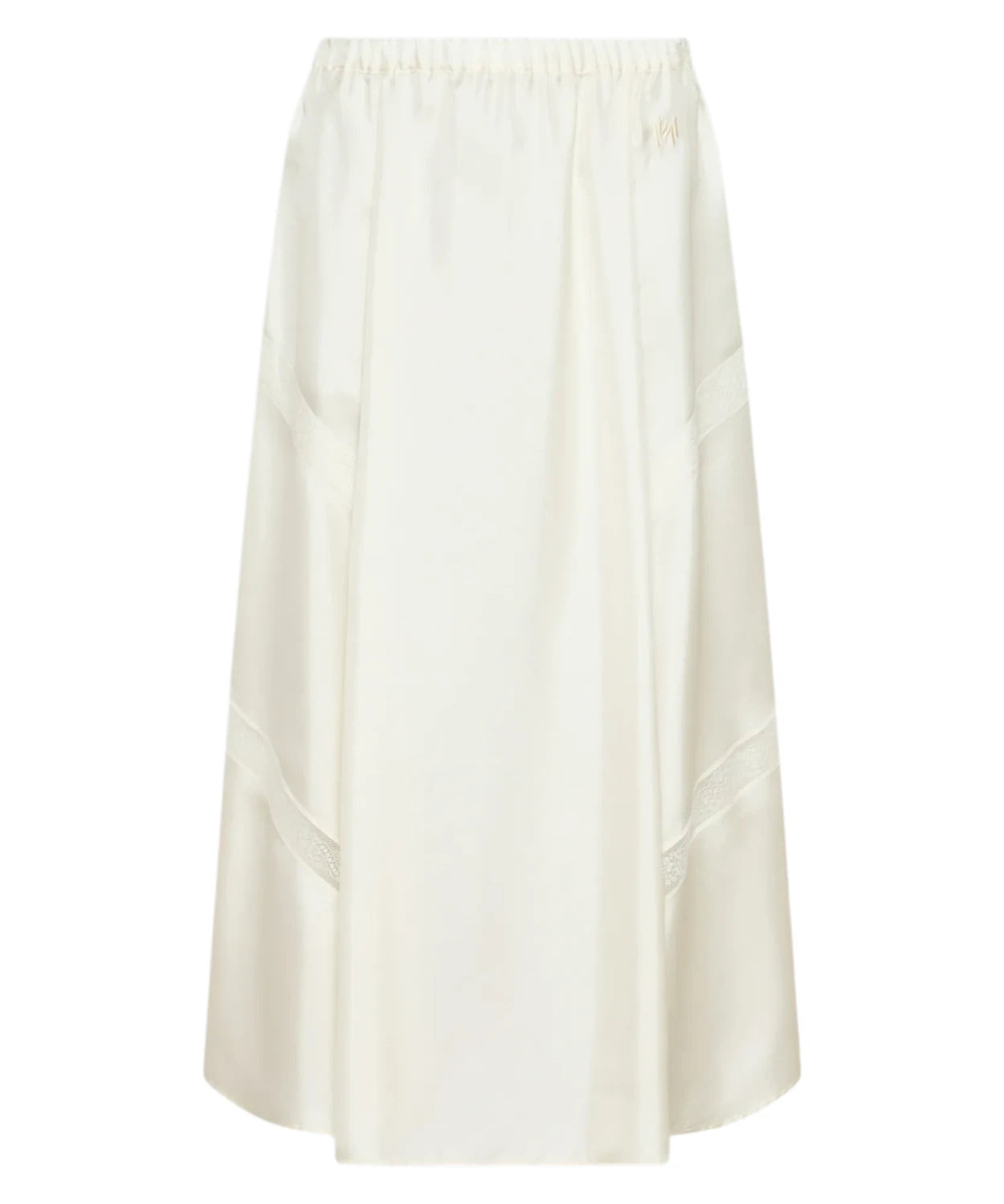 Gonna Marella OSPITE in Seta con Inserti Pizzo