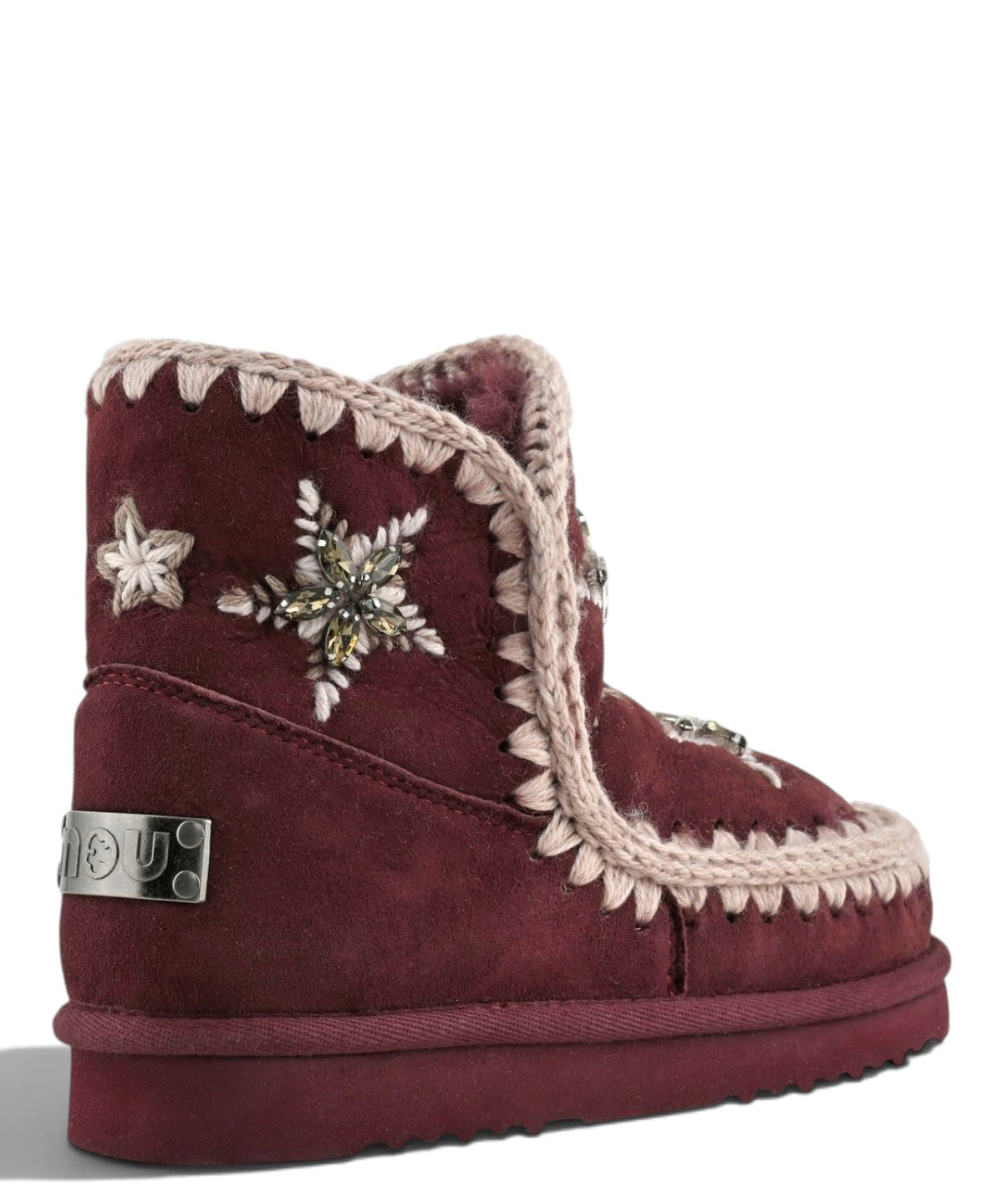 Ботуши Mou Eskimo 18 Wool Stars & Rhinestones за жени от овча кожа