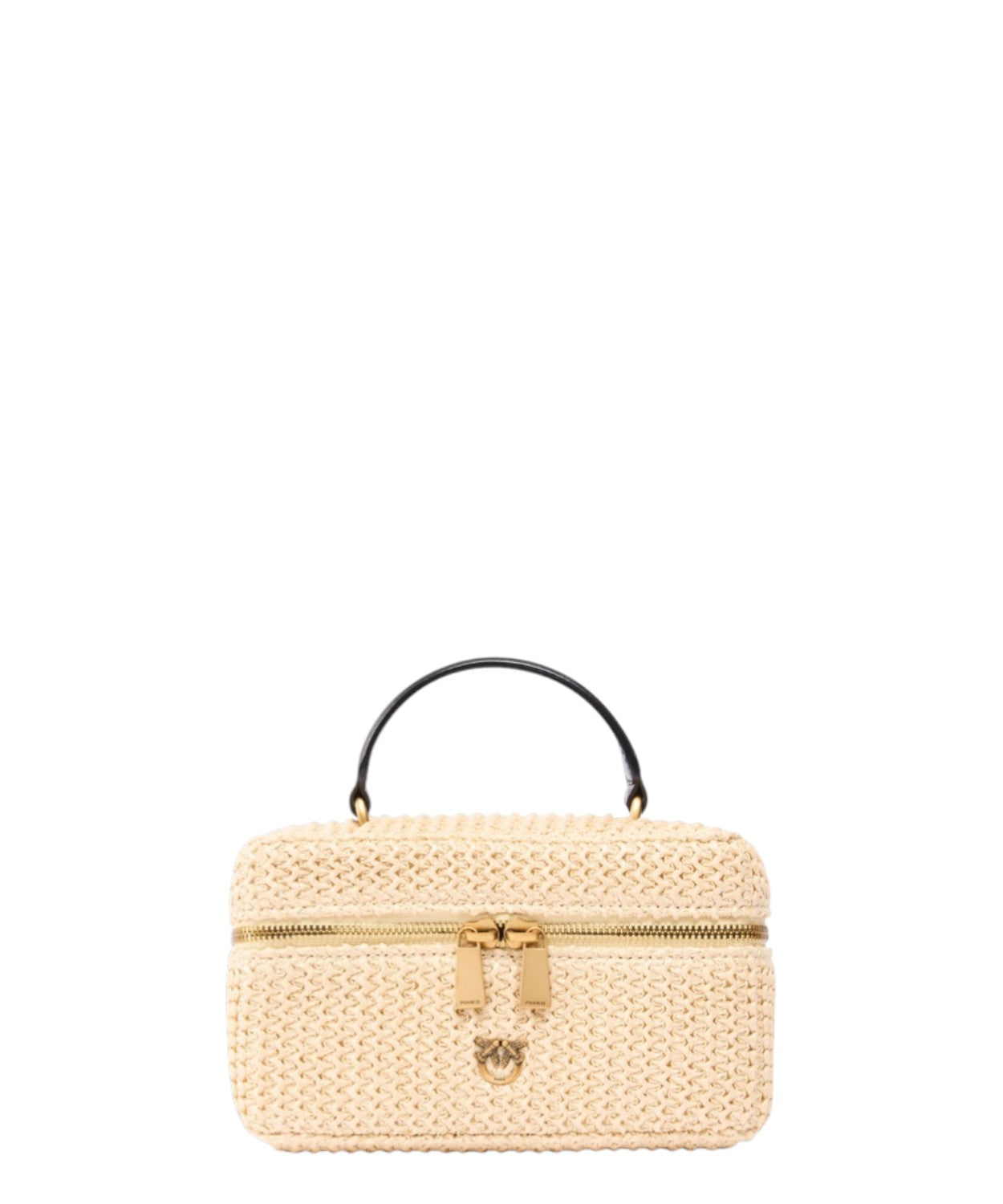 Borsa Vanity Soft Mini in Rafia Intrecciata