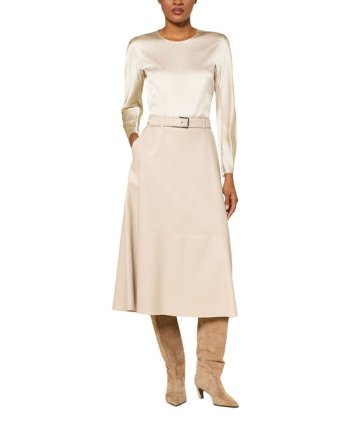 Gonna Midi MM Max Mara in Simil Pelle per Donna