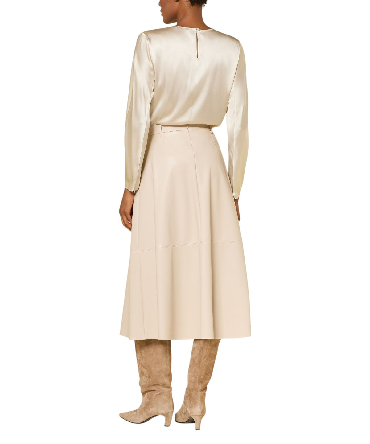 Gonna Midi MM Max Mara in Simil Pelle per Donna