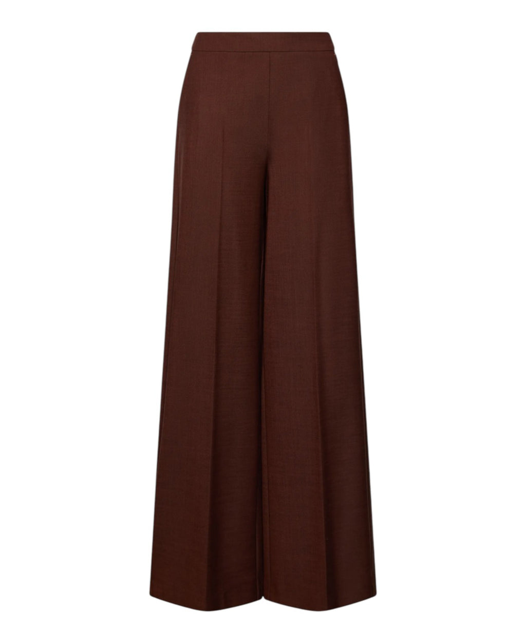 Pantalone Donna Wide Leg in Misto Lana Stretch