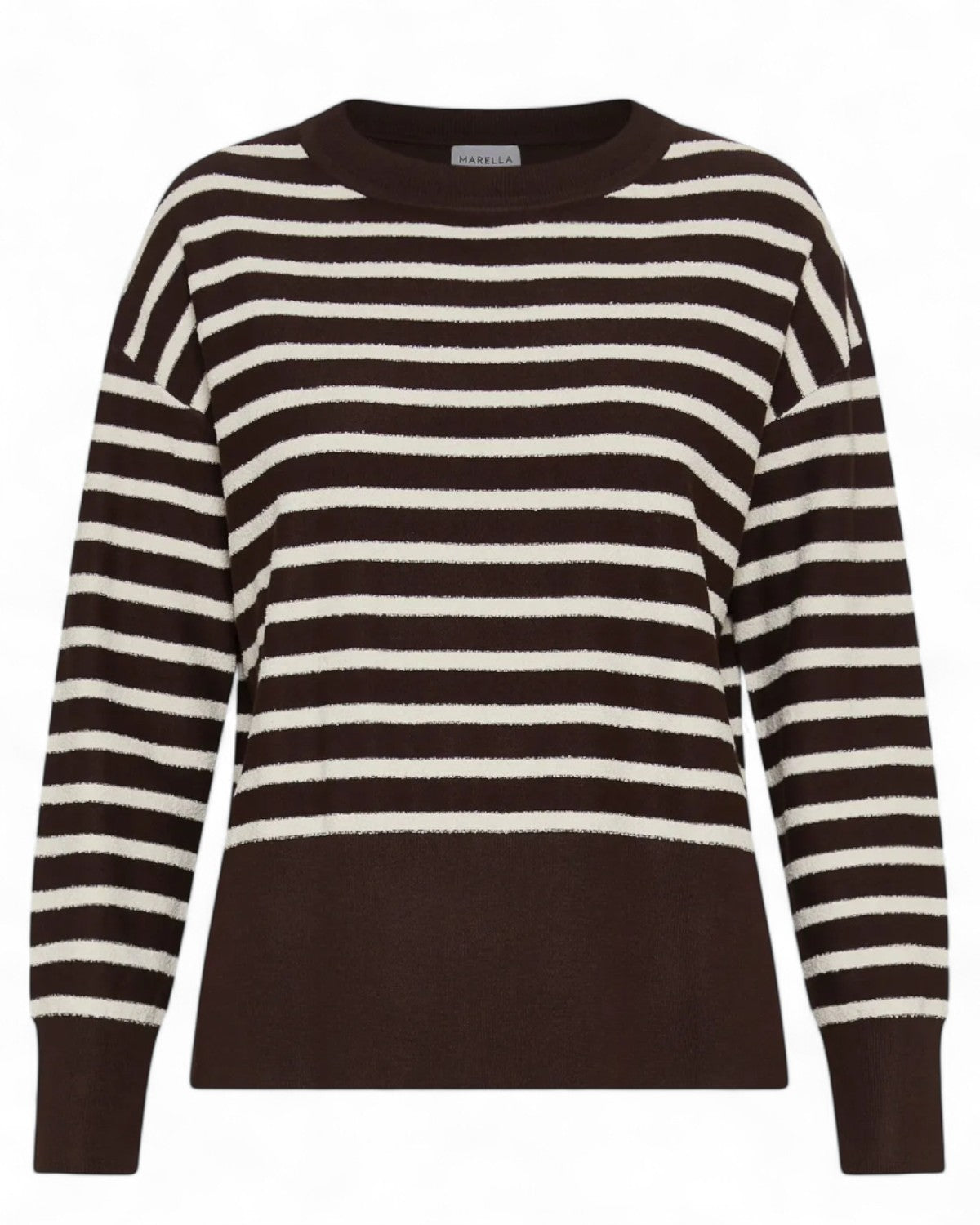 Maglia boxy bouclé con righe-Marella-Maglieria-Vittorio Citro Boutique