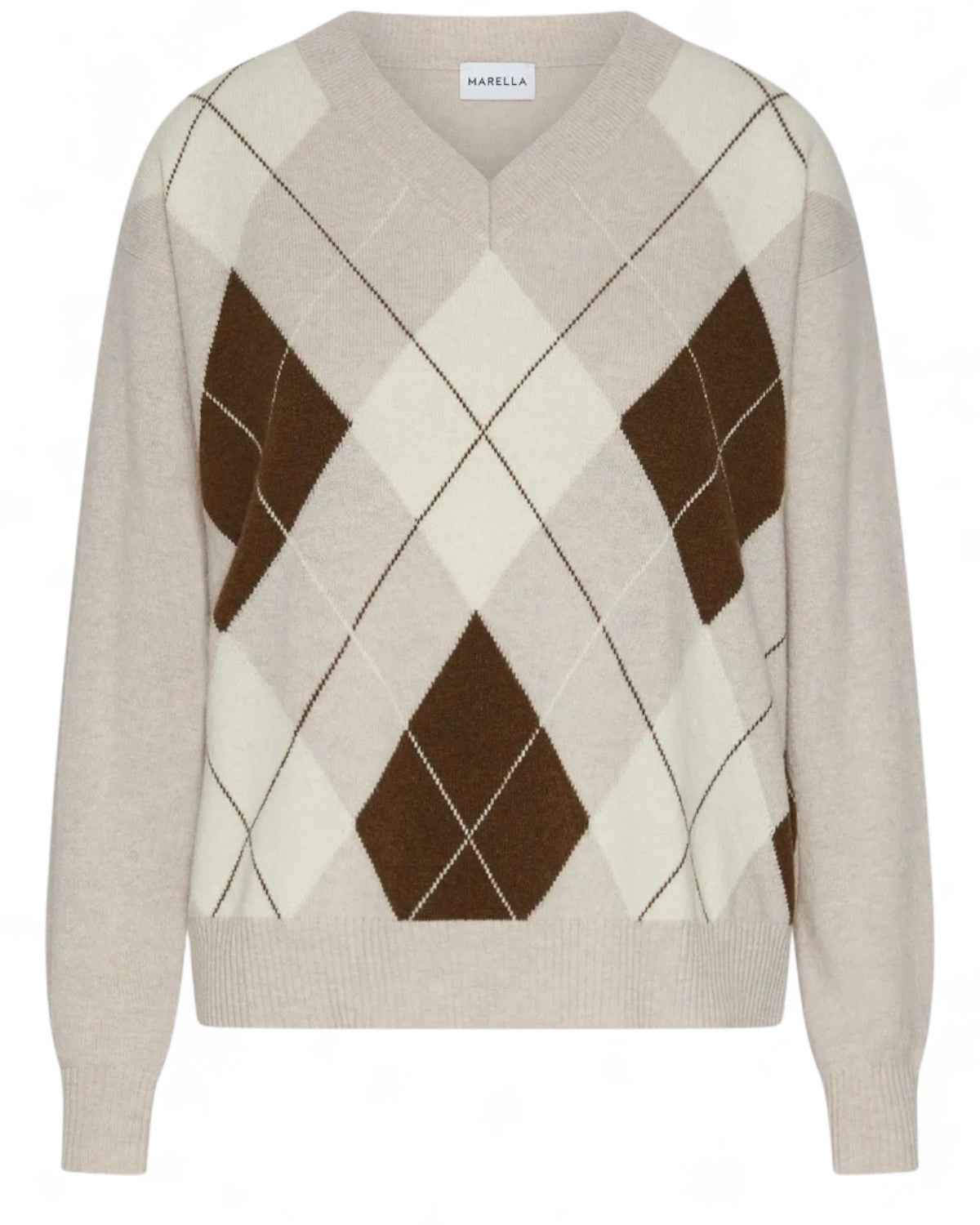 Maglia in misto cashmere con intarsi geometrici-Marella-Maglieria-Vittorio Citro Boutique