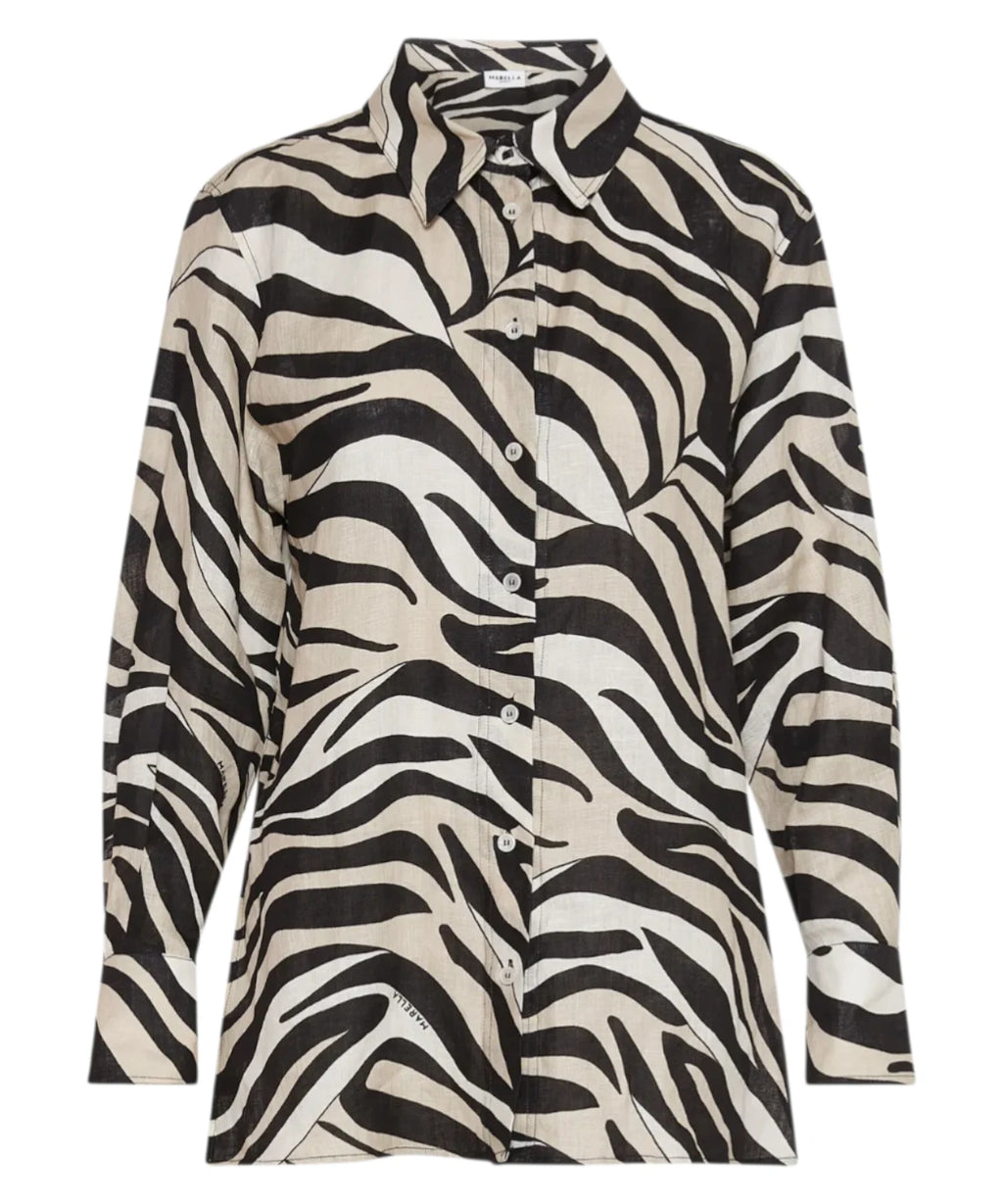 Camicia Marella in Lino Stampato PERGOLA