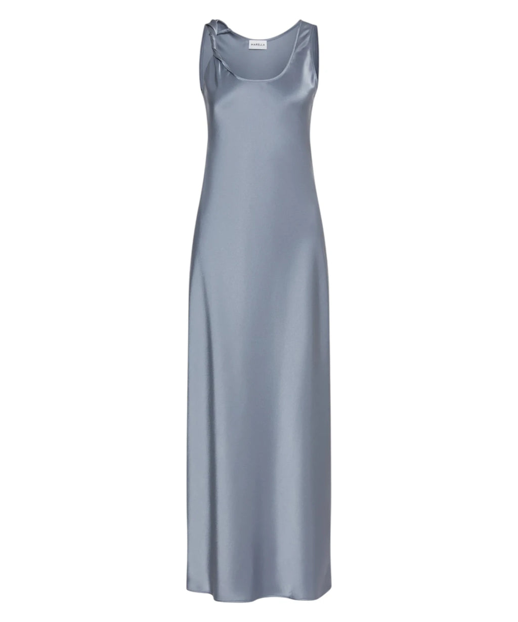 Marella OVALE Satin Dress with Torchon Motif