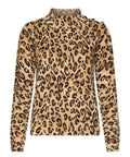 Maglia Donna a Lupetto in Pura Lana Animalier