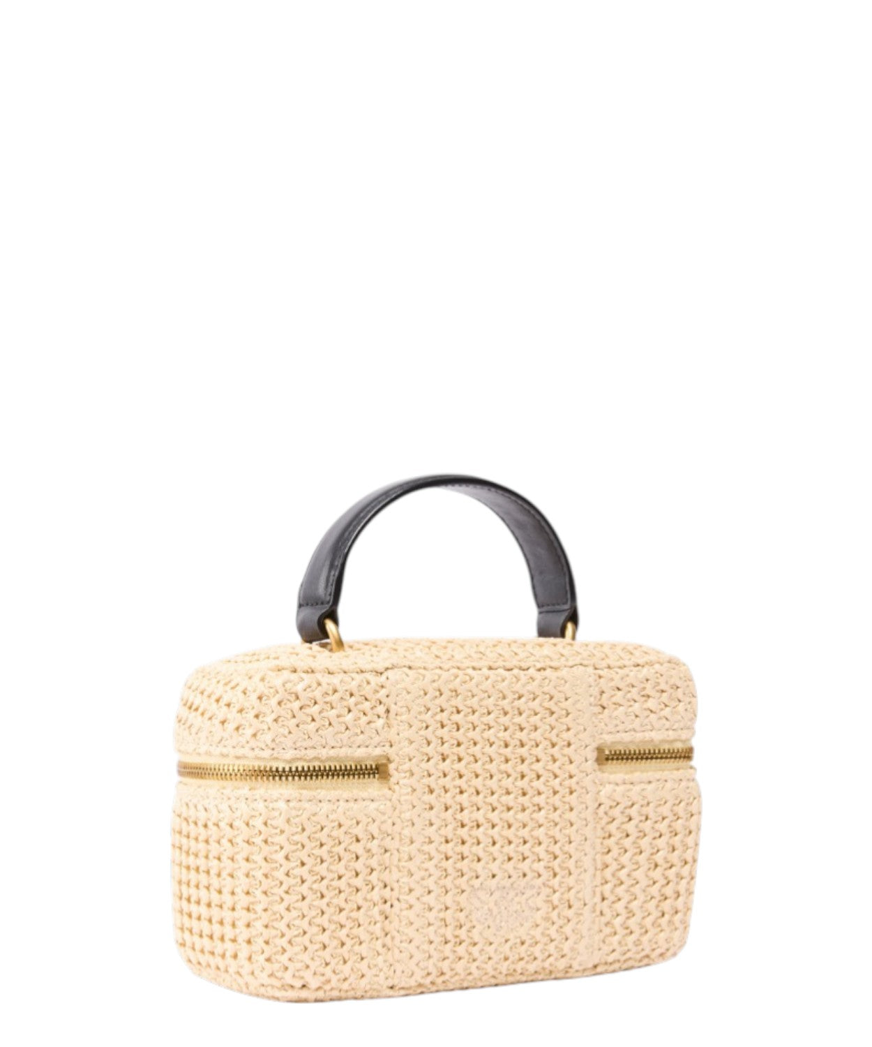 Borsa Vanity Soft Mini in Rafia Intrecciata