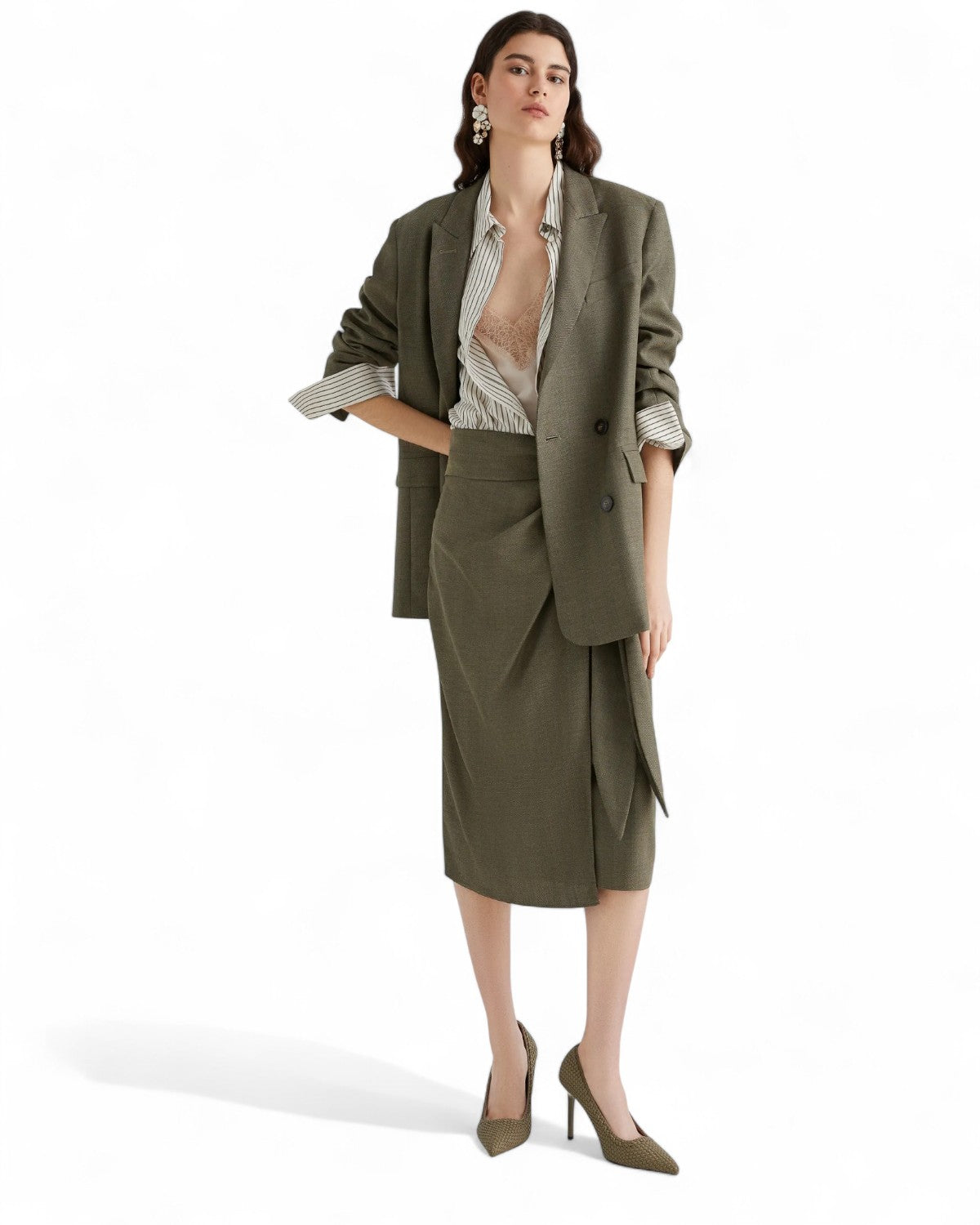 Gonna a portafoglio in saglia con nodo-Vittoriocitro-Vittorio Citro Boutique