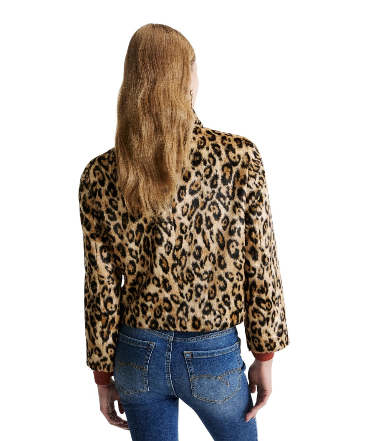 Giacca Boxy Donna Animalier in Jersey