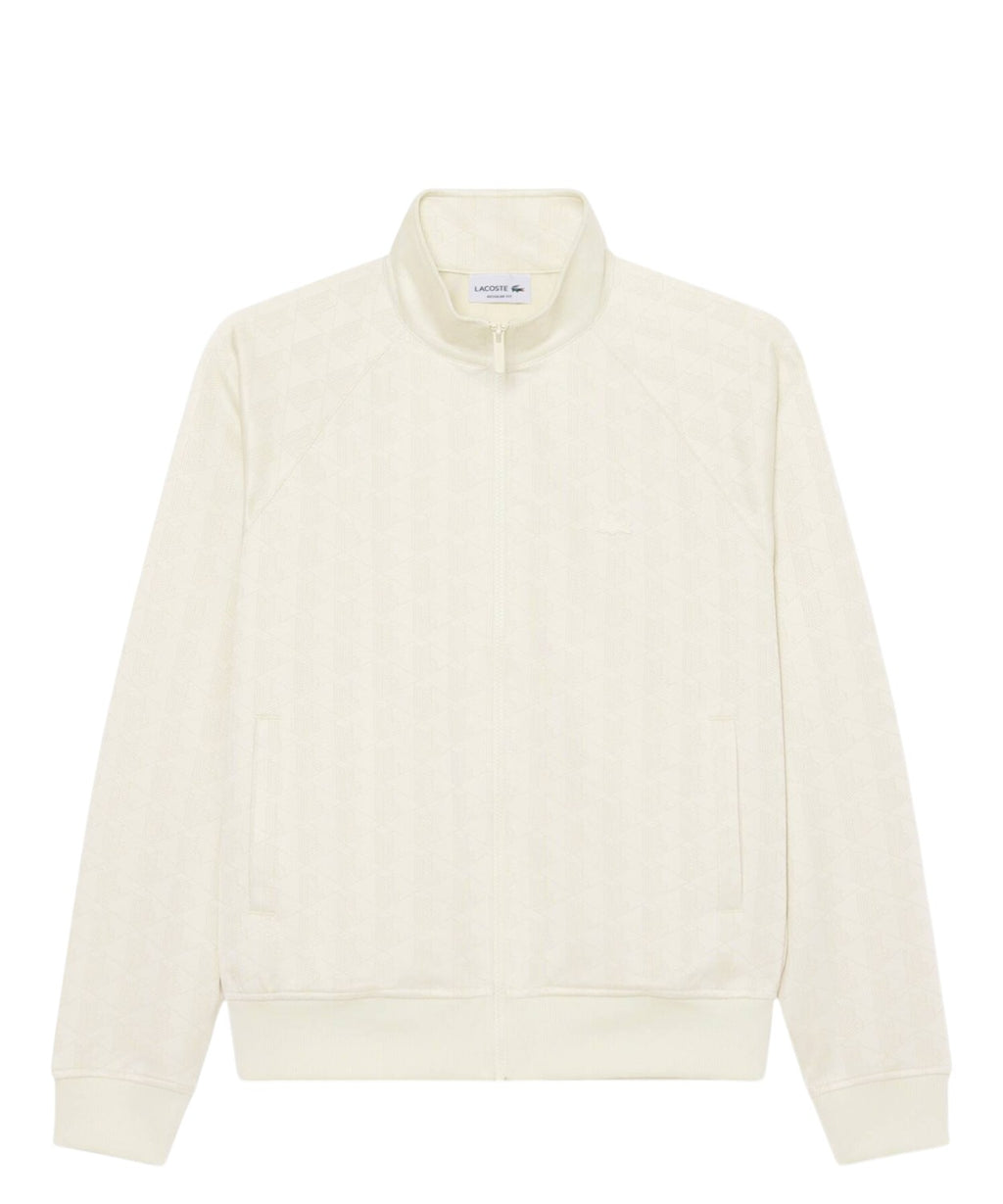 Giacca Uomo Lacoste con Zip in Jacquard Monogramma