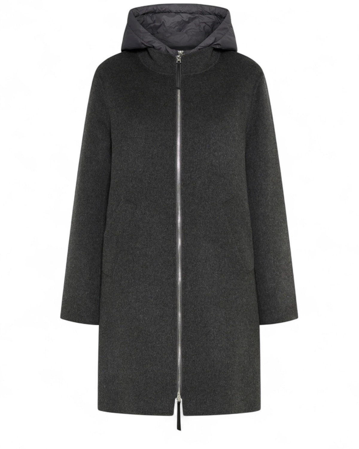 Wool blend coat with detachable padding – Vittorio Citro