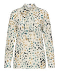 Camicia in Pura Seta Animalier con Sciarpina Rimovibile